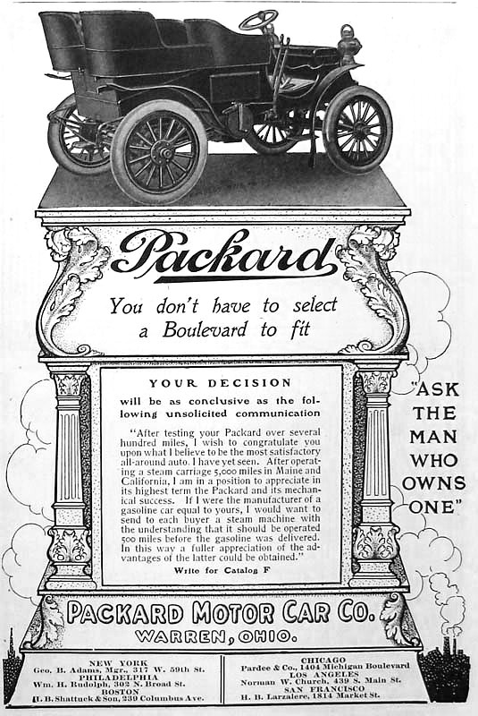 1903 Packard Auto Advertising